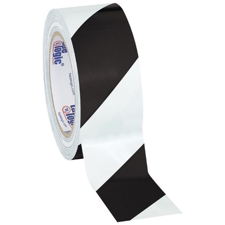 Tape Logic 2'' x 36 yds. Black/White Tape Logic Striped Vinyl Safety Tape, 24PK BUY00019989